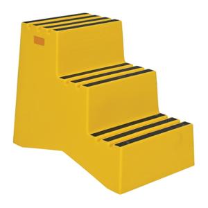 VESTIL VST-3-Y Tritthocker, 3 Stufen, 12 x 17-9/16 Zoll Stufe, 500 lb., Gelb, Polyethylen | AG8CBL