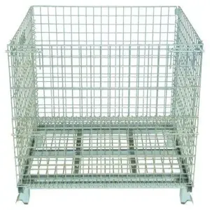 VESTIL VWIRE-40H Mesh Container, 4000 Lb. Capacity, 32 x 40 x 34 Inch Size | AG8CCL