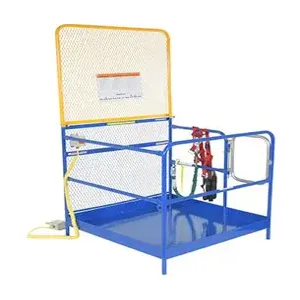 VESTIL WP-4848-84B-FF Work Platform With 84 Inch Extended Back, 48 x 48 Inch Size, 1000 lb., Blue, Steel | AG8CJU