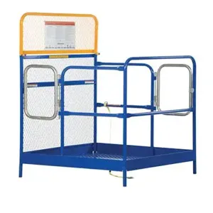 VESTIL WP-4848-DD Work Platform With 2 Door Entry, 48 x 48 Inch Size, 1000 lb., Blue, Steel | AG8CJX