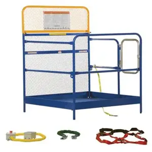 VESTIL WP-4848-FF Work Platform, Full Featured, 48 x 48 Inch Size, 1000 lb., Blue, Steel | AG8CJZ