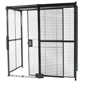 VESTIL WPC-10X10-4C Sliding Door With Ceiling Cage, 4 Sided, 10 x 10 Feet | AG8CKC