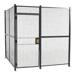 VESTIL WPC-12X12-4NC Hinged Door No Ceiling Cage, 4 Sided, 12 x 12 Feet | AG8CKE