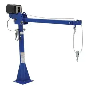 VESTIL WTJ-20-4-AC-CSA Steel AC Powered Jib Crane, CSA Compliant 4-7 Feet Boom, 2000 Lb. Capacity, Blue | AG8HNZ