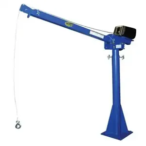 VESTIL WTJ-20-4-AC Steel AC Powered Jib Crane, 4-7 Feet Boom, 2000 Lb. Capacity, Blue | AE2RDK 4ZB21