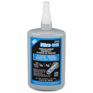 VIBRA TITE 12225 Primerless Medium-Strength Threadlocker, 122, Blue, Oil Tolerant, 8.45 Fl Oz, Bottle | CU7XNZ 49CF38