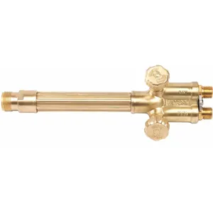 VICTOR 0382-0093 Welding Handle, Polished Brass, 7/8 Hose Dia., Heavy Duty, 2 Holes | BH3BFG 54TA03