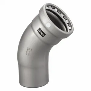 VIEGA LLC 26545 45 Deg. Street Elbow, Zinc Nickel-Plated Carbon Steel, Press-Fit X Ftg, Fkm | CU7XYF 452Z59