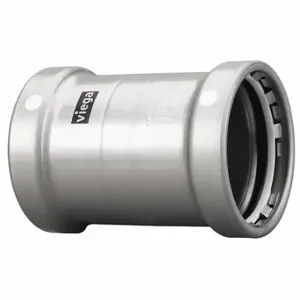 VIEGA LLC 26695 Coupling No Stop, Zinc Nickel-Plated Carbon Steel, Press-Fit X Press-Fit, Fkm, 26695 | CU7YBB 452Z95