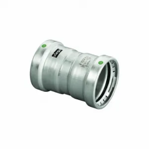 VIEGA LLC 90645 Coupling, 316 Stainless Steel, Press-Fit X Press-Fit, 2 1/2 Inch X 2 1/2 Inch Pipe Size | CU7YBR 60VY48