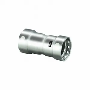 VIEGA LLC 95800 Coupling, 304 Stainless Steel, Press-Fit X Press-Fit, 1 1/4 Inch X 1 1/4 Inch Pipe Size | CU7YBZ 60VY51