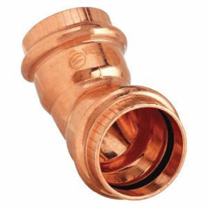 VIEGA LLC 77038 45 Degree Elbow, Copper, Press-Fit X Press-Fit, 1 1/2 Inch X 1 1/2 Inch Copper Tube Size | CU7YJB 48RH46