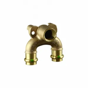 VIEGA LLC 78801 Double Drop Elbow, Bronze, Press-Fit X Press-Fit X Fnpt | CU7YLF 788DR4