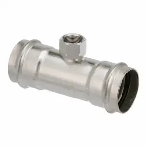 VIEGA LLC 80930 Reducing Tee, 316 Stainless Steel, Press-Fit X Press-Fit X Fpt, 3/4 Inch Pipe Size, Fpt | CU7YLW 788EM5