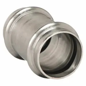 VIEGA LLC 85322 Coupling No Stop, 304 Stainless Steel, Press-Fit X Press-Fit, Fkm O-Ring Material | CU7YKU 45CF56