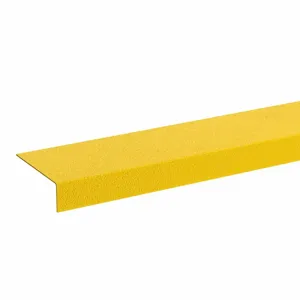 VIGIL ANTISLIP 02-445 Anti-Slip Stair Nosing, Full Coverage Grit, Steel, 36 Inch Width, 5 7/64 Inch Dp, Yellow | CU7YNY 48ZT48