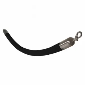 VISION 841BK72SE-SC TRON Barrier Rope, Black, Satin Chrome Snap End End, Velour | CU7YWN 45NU01