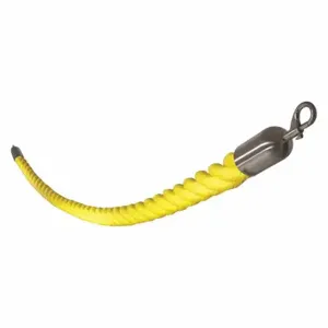 VISION 843YW96SE-SC TRON Barrier Rope, Yellow, Satin Chrome Snap End End, Polypropylene | CU7YWX 45NT82