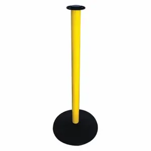 VISION ST601U-YA TRON Flat Top Rope Post, 34 Inch Height, 14 Inch Base Dia, Yellow Aluminum, Cast Iron | CU7YTC 45NU12