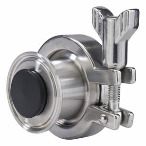 VNE STAINLESS EG62C-6L1.5-.5 Air Blow Check Valve, T316L Ss, 1 1/2 Inch Tube Size, Clamp, 10 Inch Overall Length | CU7ZEK 803CX2