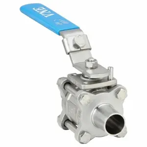 VNE STAINLESS E90WW-61.0 Sanitary Ball Valve 316 Stainless Steel 2-wayweld | AA2TKM 11A431