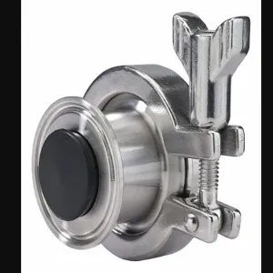 VNE STAINLESS EG62C-6L2.0-.5-V Air Blow Check Valve, T316L Ss, 2 Inch Tube Size, Clamp, 11 Inch Overall Length | CU7ZEV 803CX8