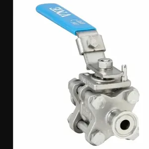 VNE STAINLESS EG90CC-6.5 Sanitary Ball Valve 316 Stainless Steel 2-way Clamp | AA2TKB 11A421