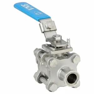 VNE STAINLESS EG90CC-6.75 Sanitary Ball Valve 316 Stainless Steel 2-way Clamp | AA2TKC 11A422