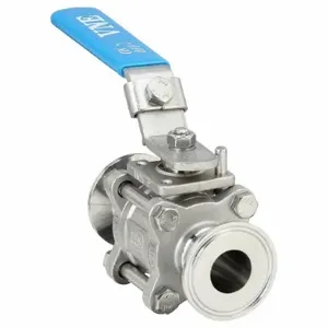 VNE STAINLESS EG90CC-61.0 Sanitary Ball Valve 316 Stainless Steel 2-way Clamp | AA2TKD 11A423