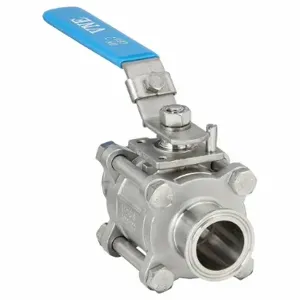 VNE STAINLESS EG90CC-61.5 Sanitary Ball Valve 316 Stainless Steel 2-way Clamp | AA2TKE 11A424