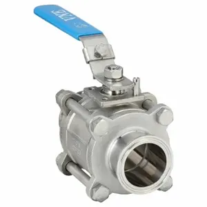 VNE STAINLESS EG90CC-62.0 Sanitary Ball Valve 316 Stainless Steel 2-way Clamp | AA2TKF 11A425