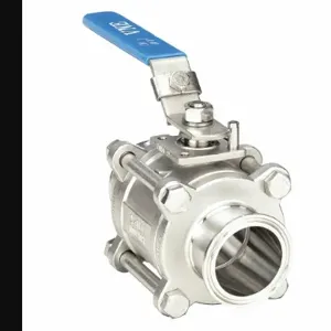 VNE STAINLESS EG90CC-63.0 Sanitary Ball Valve 316 Stainless Steel 2-way | AA2TKH 11A427