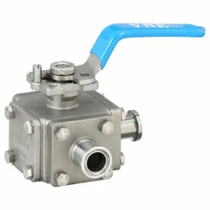 VNE STAINLESS EG93CCC-6.75 Sanitary Ball Valve 316 Stainless Steel 3-way Clamp | AA2TKV 11A438