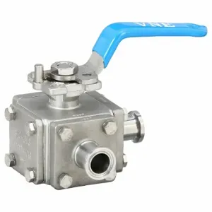 VNE STAINLESS EG93CCC-6.75-T Sanitary Ball Valve 316 Stainless Steel 3-way | AA2TLA 11A443