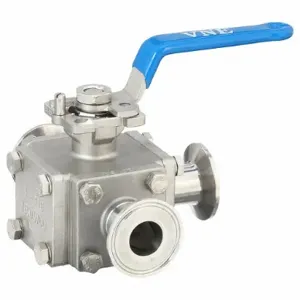 VNE STAINLESS EG93CCC-61.0-T Sanitary Ball Valve 316 Stainless Steel 3-way | AA2TLB 11A444