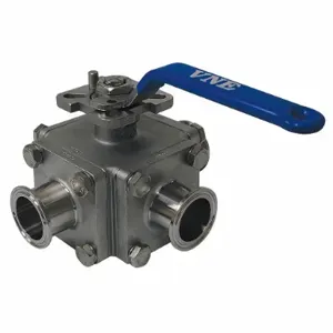 VNE STAINLESS EG93CCC-62.0 Sanitary Ball Valve 316 Stainless Steel 3-way | AA2TKY 11A441