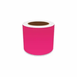 VNM SIGNMAKER FLUPK-31028 Continuous Label Roll, 4 Inch X 75 Ft, Vinyl, Fluorescent Pink, Indoor, Adhesive | CU7ZUH 36UR10