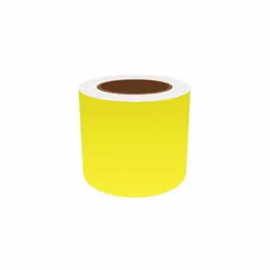 VNM SIGNMAKER FLUYL-31028 Continuous Label Roll, 4 Inch X 75 Ft, Vinyl, Fluorescent Yellow, Indoor, Adhesive | CU7ZUM 36UR28