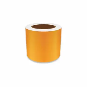 VNM SIGNMAKER REFON-31028 Continuous Label Roll, 4 Inch X 75 Ft, Reflective Vinyl, Orange, Indoor/Outdoor, Adhesive | CU7ZTY 36UR87