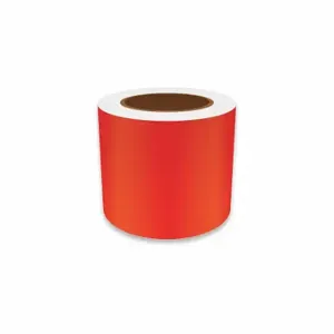 VNM SIGNMAKER REFRD-31028 Continuous Label Roll, 4 Inch X 75 Ft, Reflective Vinyl, Red, Indoor/Outdoor, Adhesive | CU7ZXW 36UR97