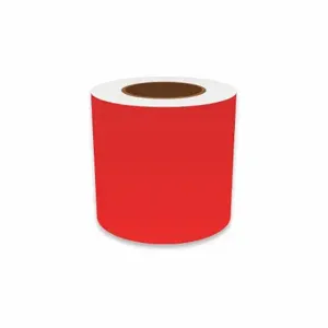 VNM SIGNMAKER VNMRD-3127 Continuous Label Roll, 5 Inch X 150 Ft, Vinyl, Red, Indoor/Outdoor | CU7ZYC 36UU23