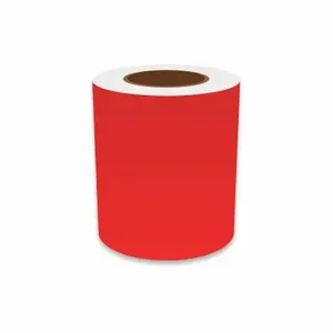 VNM SIGNMAKER VNMRD-3152 Continuous Label Roll, 6 Inch X 150 Ft, Vinyl, Red, Indoor/Outdoor | CU7ZVH 36UU24