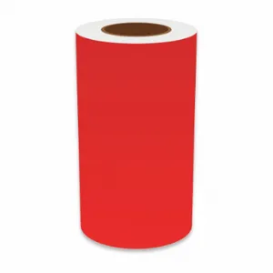 VNM SIGNMAKER VNMRD-3228 Continuous Label Roll, 9 Inch X 150 Ft, Vinyl, Red, Indoor/Outdoor | CU7ZWY 36UU27