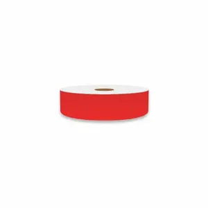 VNM SIGNMAKER VNMRD-3254 Continuous Label Roll, 1 Inch X 150 Ft, Vinyl, Red, Indoor/Outdoor | CU7ZPK 36UU28