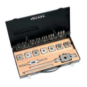 VOLKEL 48017 Tap & Die Set, HSS-G DIN-Standard, M 3 - 12 Size | CM6FUW