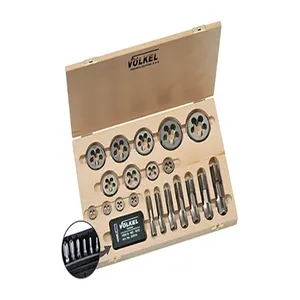 VOLKEL 48625 Tap & Die Set, HSS-G, Mf 4 x 0.5 - 20 x 1.5 Size | CM6FWJ