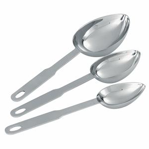 VOLLRATH 47054 Three-Piece Measuring Scoop Set, 1/8, 1/4 And 1/2 cup, Stainless Steel, Gray | CJ3QCR 4NCL1