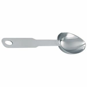 VOLLRATH 47057 Oval Measuring Scoop, 1/3 cup, Stainless Steel, Gray | CJ2ZFK 4NCL4