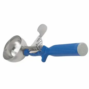 VOLLRATH 47143 Disher, 9 Inch Length, 2 7/32 Inch Width, Stainless Steel, Dark Blue | CJ2AHC 4NDX5