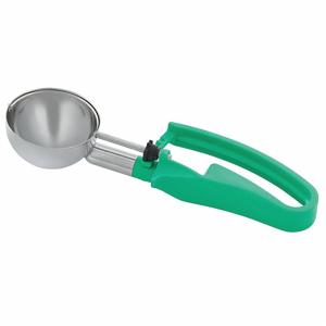 VOLLRATH 47393 Disher, 9 1/8 Inch Length, 2 1/2 Inch Width, Stainless Steel, Green | CJ2AGY 44X023